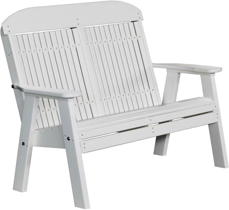 LuxCraft Classic Highback Recycled Plastic 4ft Bench  - LEAD TIME TO SHIP 7 BUSINESS DAYS OR LESS