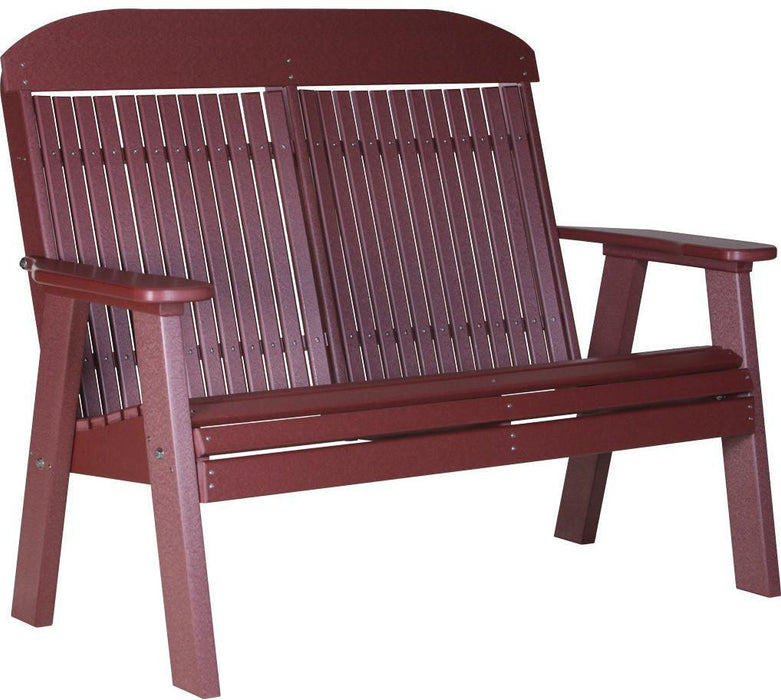 LuxCraft Classic Highback Recycled Plastic 4ft Bench  - LEAD TIME TO SHIP 7 BUSINESS DAYS OR LESS