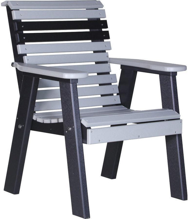 LuxCraft Plain Rollback Recycled Plastic 2ft Bench  - LEAD TIME TO SHIP 7 BUSINESS DAYS OR LESS