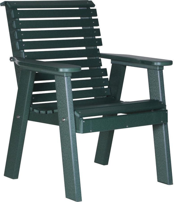 LuxCraft Plain Rollback Recycled Plastic 2ft Bench  - LEAD TIME TO SHIP 7 BUSINESS DAYS OR LESS