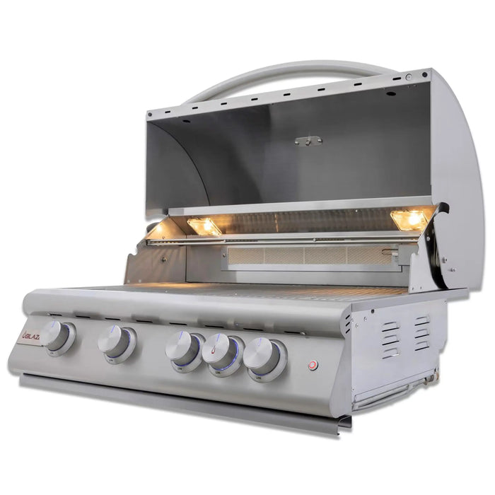 Blaze Grill Package - Premium LTE 32-Inch 4-Burner Built-In Natural Gas Grill, and  Grill Cart in Stainless Steel