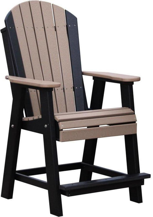 LuxCraft Recycled Plastic Adirondack Balcony Chair Set with 28"H Side Table (Counter Height ) - LEAD TIME TO SHIP 7 BUSINESS DAYS OR LESS