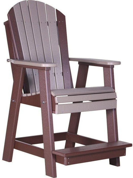 LuxCraft Recycled Plastic Adirondack Balcony Chair Set with 28"H Side Table (Counter Height ) - LEAD TIME TO SHIP 7 BUSINESS DAYS OR LESS