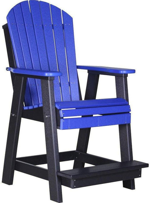 LuxCraft Recycled Plastic Adirondack Balcony Chair Set with 28"H Side Table (Counter Height ) - LEAD TIME TO SHIP 7 BUSINESS DAYS OR LESS