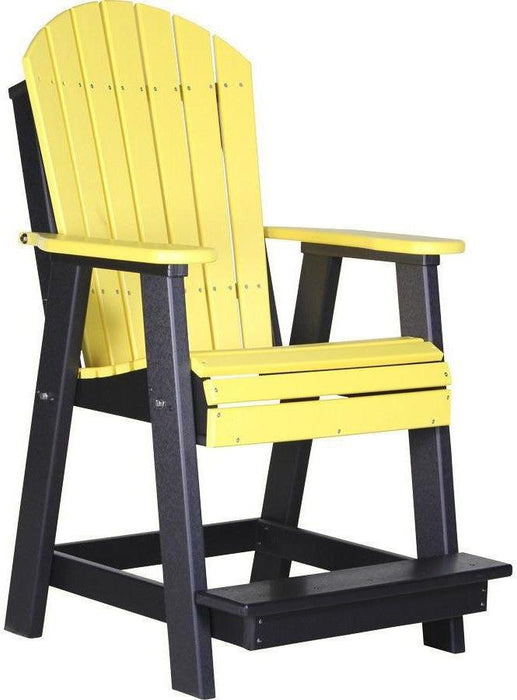 LuxCraft Recycled Plastic Adirondack Balcony Chair Set with 28"H Side Table (Counter Height ) - LEAD TIME TO SHIP 7 BUSINESS DAYS OR LESS