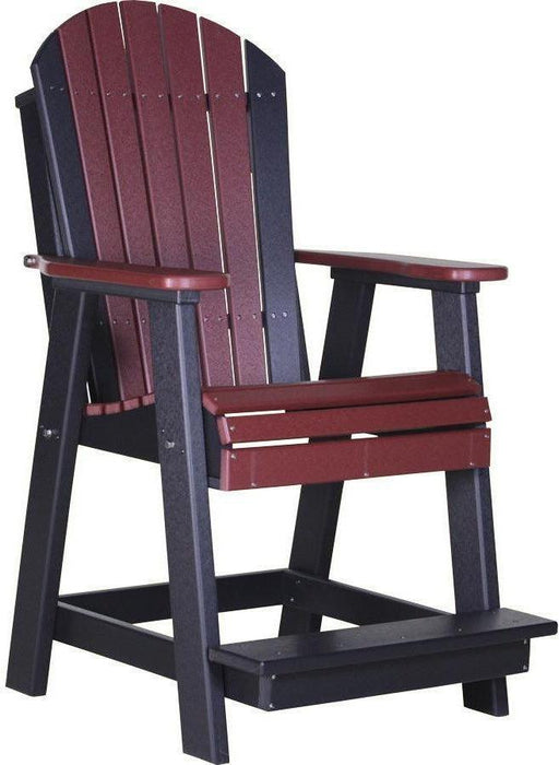 LuxCraft Recycled Plastic Adirondack Balcony Chair Set with 28"H Side Table (Counter Height ) - LEAD TIME TO SHIP 7 BUSINESS DAYS OR LESS