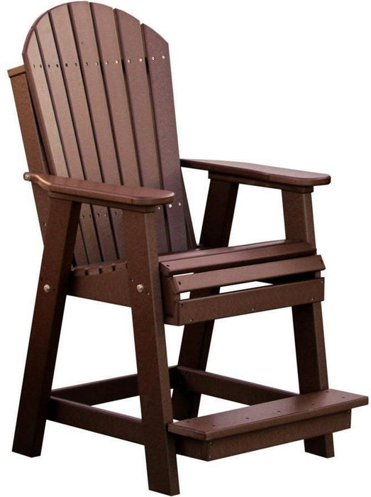 LuxCraft Recycled Plastic Counter Height Adirondack Balcony Table Set  - LEAD TIME TO SHIP 7 BUSINESS DAYS OR LESS