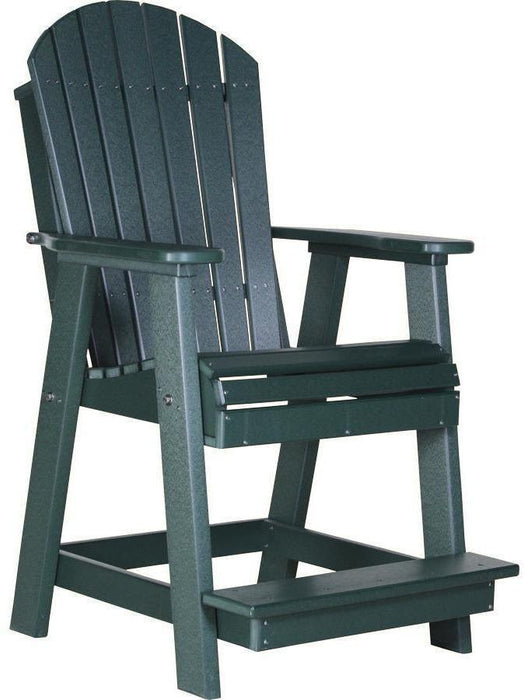 LuxCraft Recycled Plastic Counter Height Adirondack Balcony Table Set  - LEAD TIME TO SHIP 7 BUSINESS DAYS OR LESS