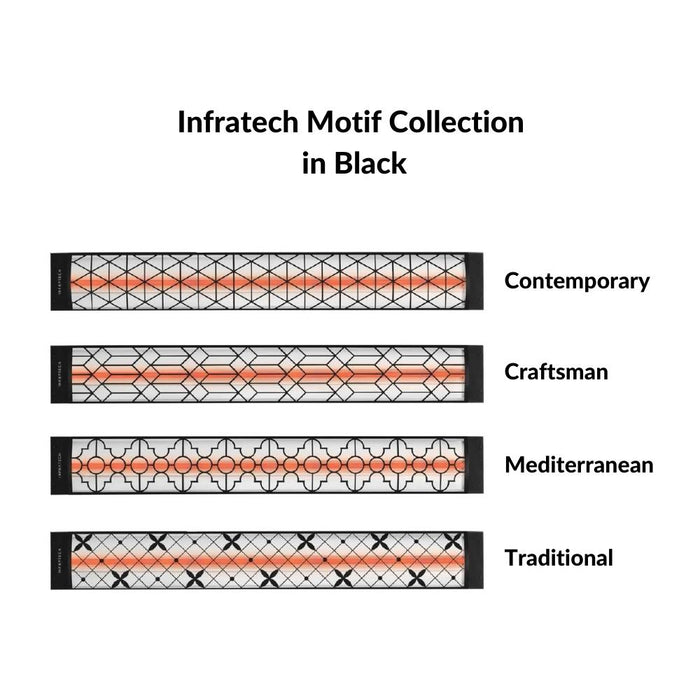 Infratech Motif CD Series 6000 Watt 61-Inch Dual Element Electric Heater with Craftsman Fascia