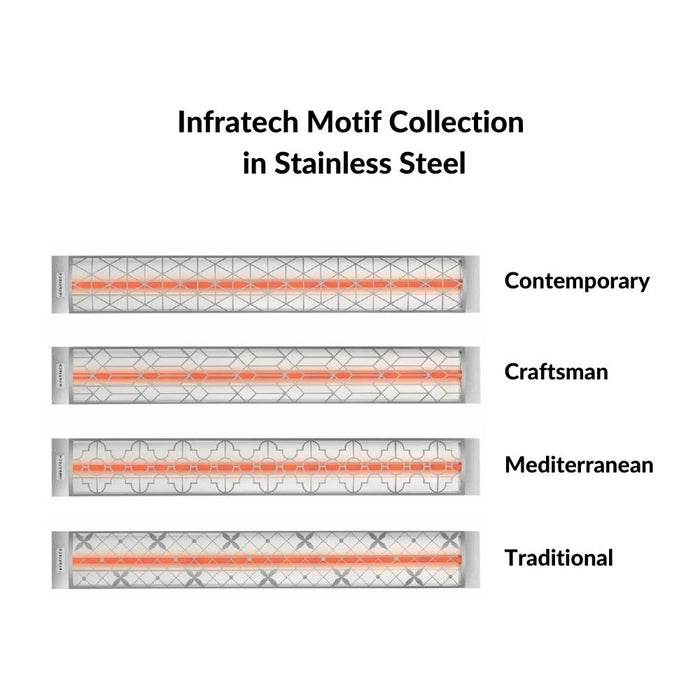 Infratech Motif C Series 3000 Watt 61-Inch Single Element Electric Heater with Traditional Fascia