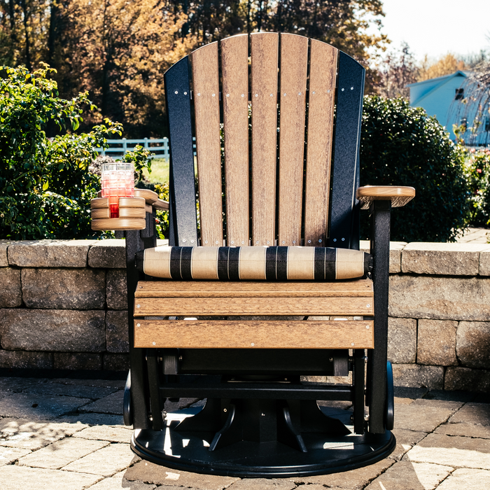 LuxCraft Recycled Plastic 2' Adirondack Swivel Glider Chair  - LEAD TIME TO SHIP 7 BUSINESS DAYS OR LESS