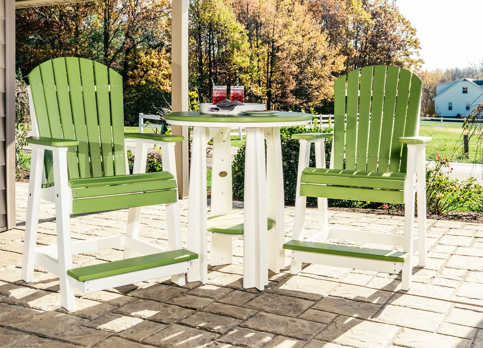 LuxCraft Counter Height Recycled Plastic Adirondack Balcony Chair (COUNTER HEIGHT) - LEAD TIME TO SHIP 7 BUSINESS DAYS OR LESS