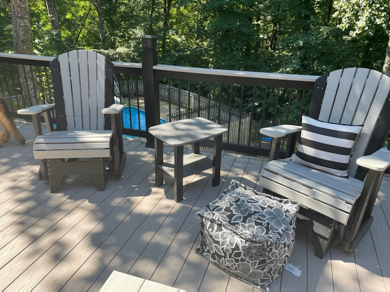 LuxCraft Recycled Plastic 2' Adirondack Glider Chair  - LEAD TIME TO SHIP 7 BUSINESS DAYS OR LESS