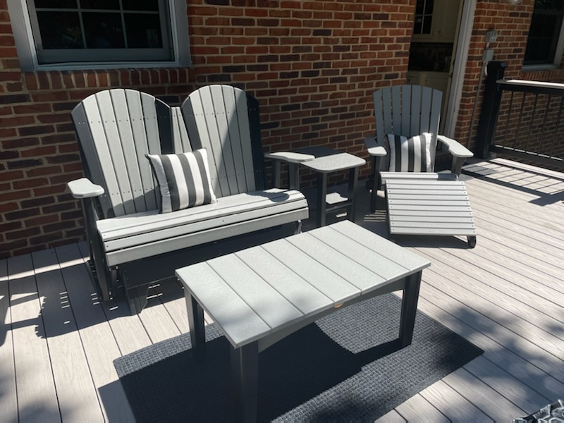 LuxCraft Recycled Plastic 4' Adirondack Glider Chair  - LEAD TIME TO SHIP 7 BUSINESS DAYS OR LESS