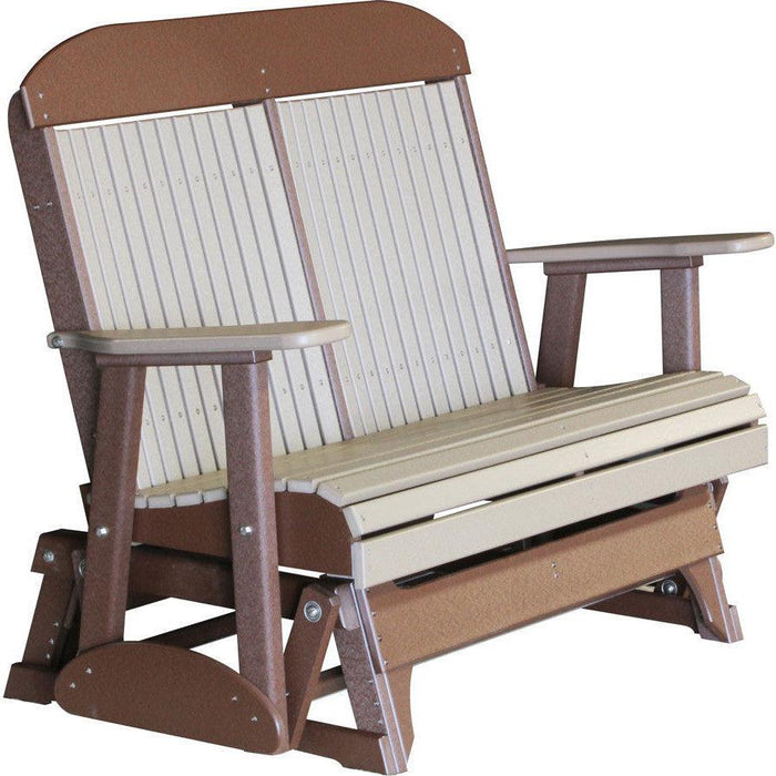 LuxCraft Classic Highback 4ft. Recycled Plastic Patio Glider  - LEAD TIME TO SHIP 7 BUSINESS DAYS OR LESS
