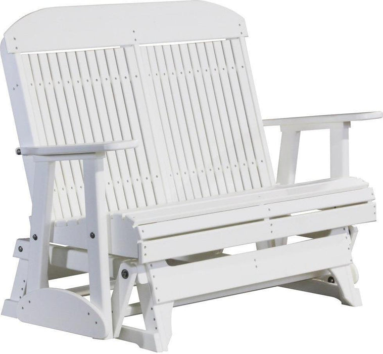 LuxCraft Classic Highback 4ft. Recycled Plastic Patio Glider  - LEAD TIME TO SHIP 7 BUSINESS DAYS OR LESS