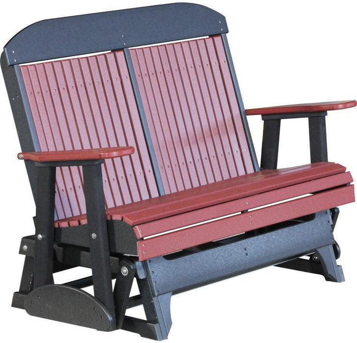 LuxCraft Classic Highback 4ft. Recycled Plastic Patio Glider  - LEAD TIME TO SHIP 7 BUSINESS DAYS OR LESS