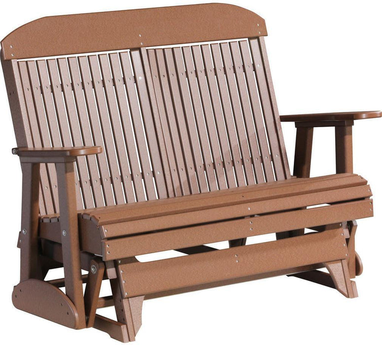 LuxCraft Classic Highback 4ft. Recycled Plastic Patio Glider  - LEAD TIME TO SHIP 7 BUSINESS DAYS OR LESS