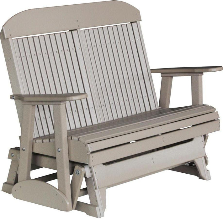 LuxCraft Classic Highback 4ft. Recycled Plastic Patio Glider  - LEAD TIME TO SHIP 7 BUSINESS DAYS OR LESS