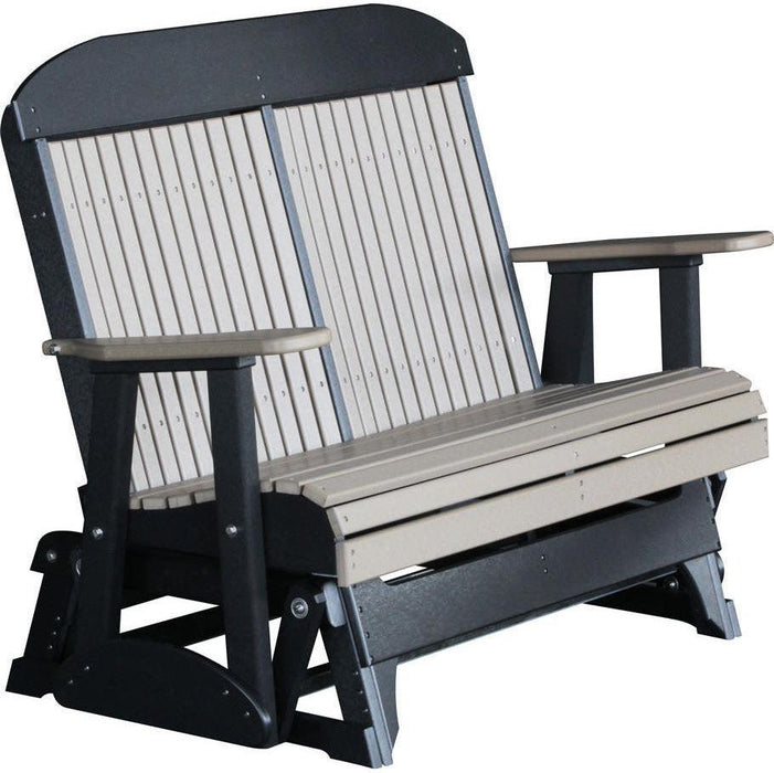 LuxCraft Classic Highback 4ft. Recycled Plastic Patio Glider  - LEAD TIME TO SHIP 7 BUSINESS DAYS OR LESS