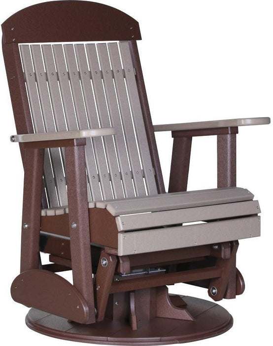 LuxCraft Classic Highback Recycled Plastic 2ft Swivel Glider Chair - LEAD TIME TO SHIP 7 BUSINESS DAYS OR LESS