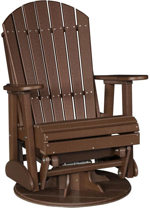 LuxCraft Recycled Plastic 2' Adirondack Swivel Glider Chair  - LEAD TIME TO SHIP 7 BUSINESS DAYS OR LESS
