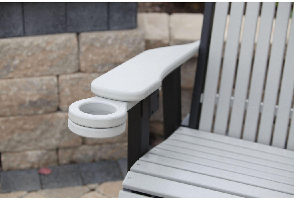 LuxCraft Recycled Plastic Glider Chair Slideout Cup Holder  - LEAD TIME TO SHIP 7 BUSINESS DAYS OR LESS