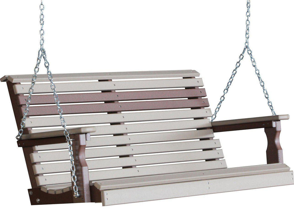 LuxCraft Rollback 4ft. Recycled Plastic Porch Swing - LEAD TIME TO SHIP 7 BUSINESS DAYS OR LESS