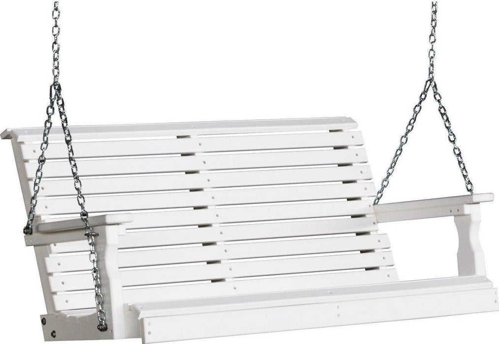 LuxCraft Rollback 4ft. Recycled Plastic Porch Swing - LEAD TIME TO SHIP 7 BUSINESS DAYS OR LESS