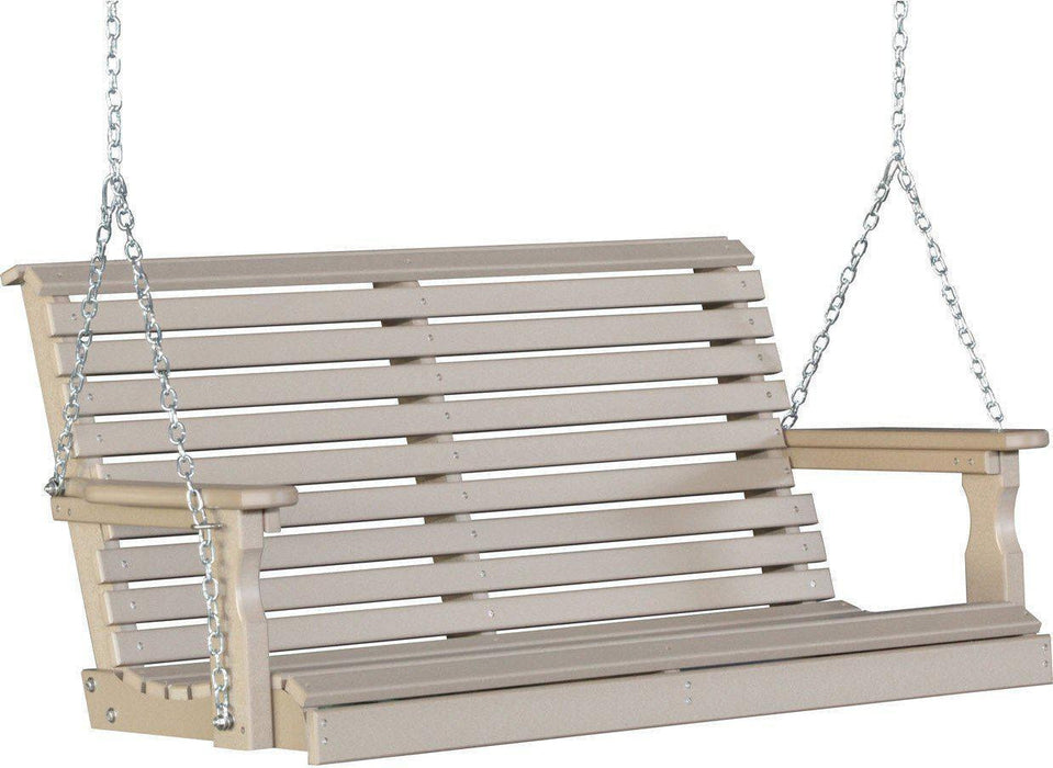 LuxCraft Rollback 4ft. Recycled Plastic Porch Swing - LEAD TIME TO SHIP 7 BUSINESS DAYS OR LESS