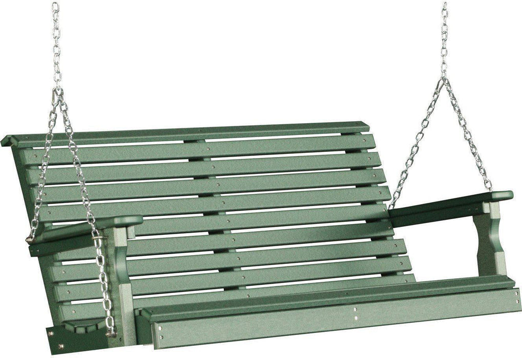 LuxCraft Rollback 4ft. Recycled Plastic Porch Swing - LEAD TIME TO SHIP 7 BUSINESS DAYS OR LESS
