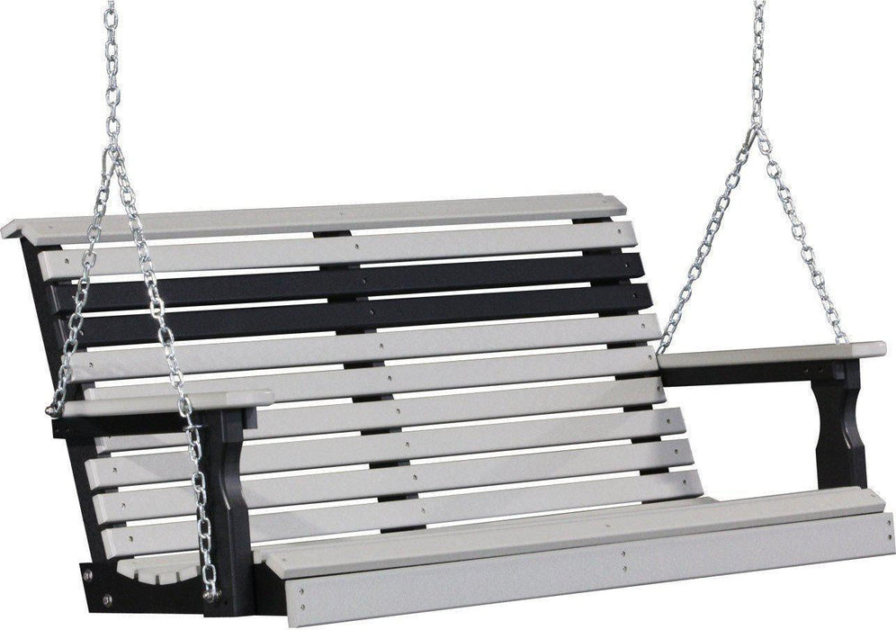 LuxCraft Rollback 4ft. Recycled Plastic Porch Swing - LEAD TIME TO SHIP 7 BUSINESS DAYS OR LESS